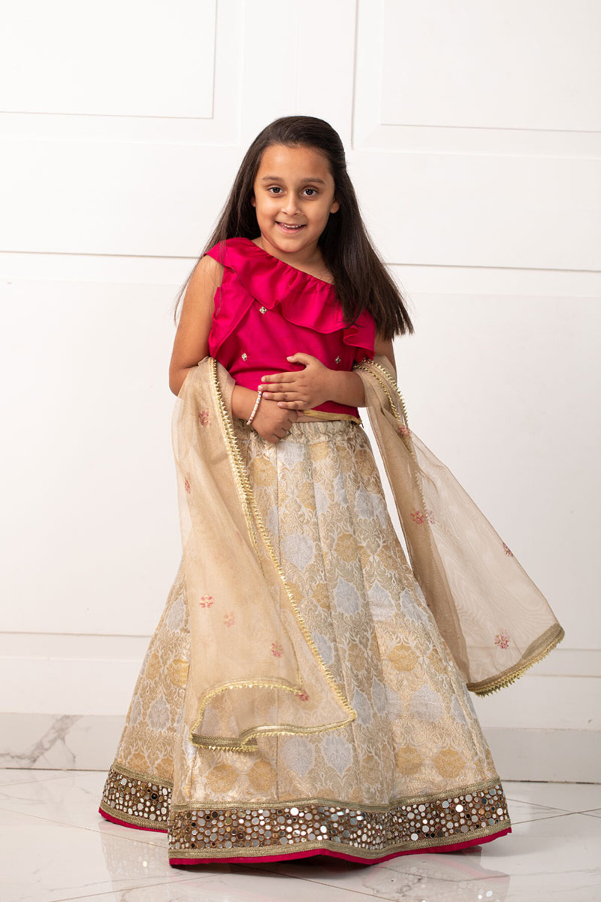 Buy Noyyal Kids Net Withsatin Ethnic Wear Lehenga Choli, 11 Years-12 Years  Online at Best Prices in India - JioMart.