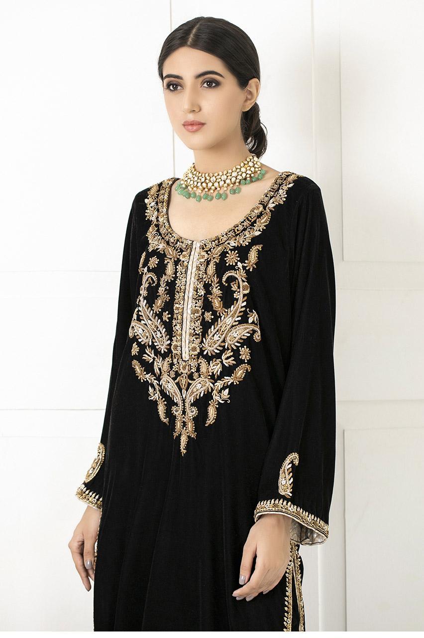 Pakistani Black Dress Collection - Shehrnaz - Pakistani Designer