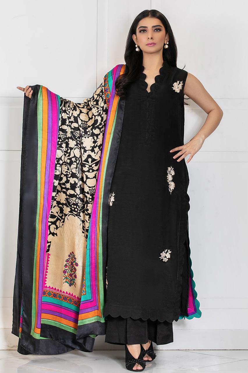 black dress design in pakistan-shk-765