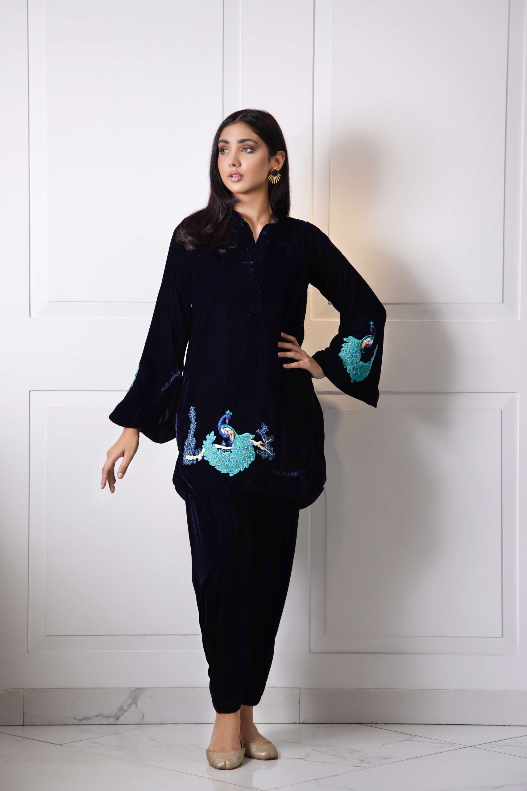 order pakistani designer dresses online-shk-881