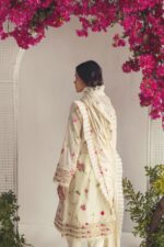 Pakistani Off White Party Dress with Embroidery