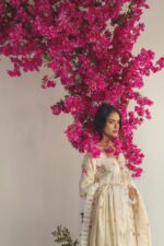 Pakistani Off White Party Dress with Embroidery
