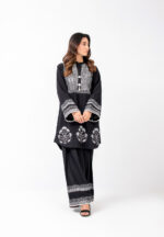 black block printed shirt