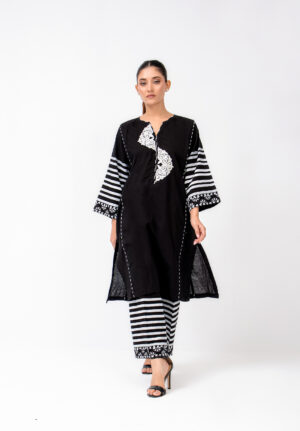 black embroidered shirt with azaar