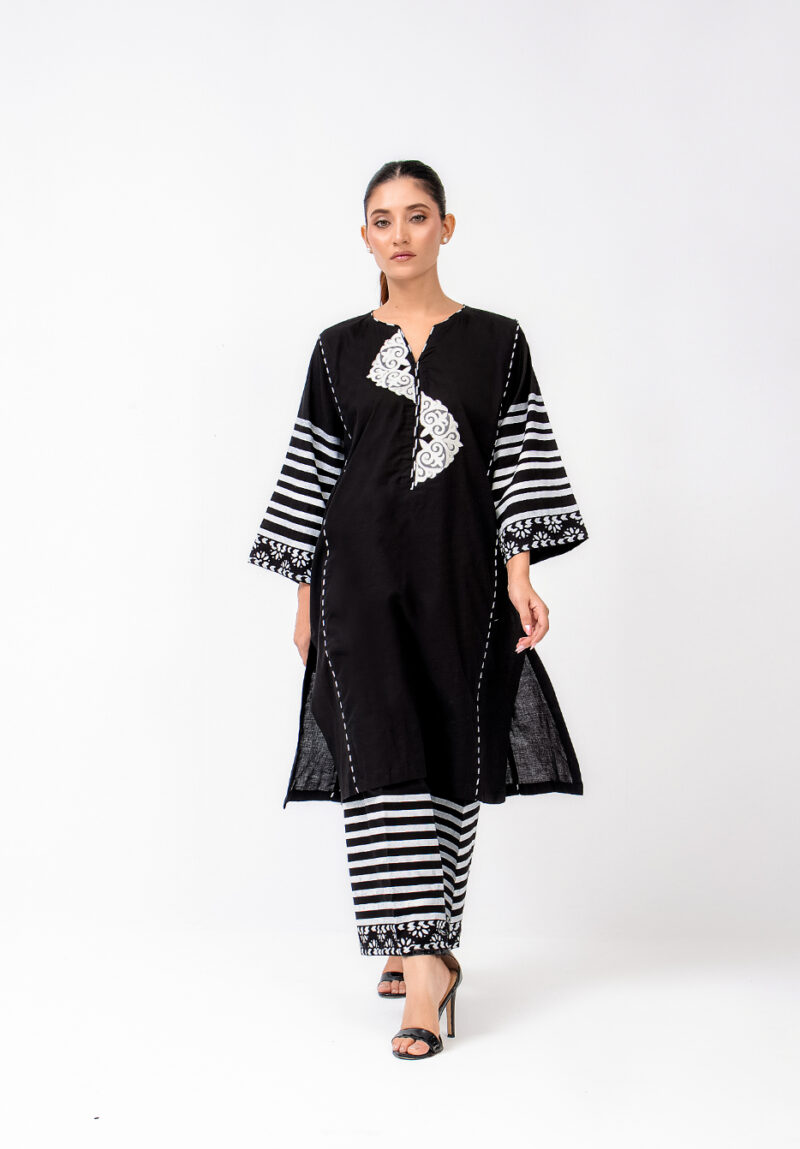 black embroidered shirt with azaar