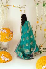 Turquoise Angrakha Set Pakistan