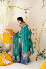 Turquoise Angrakha Set Pakistan