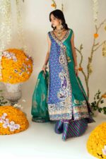 Turquoise Angrakha Set Pakistan