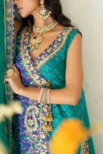 Turquoise Angrakha Set Pakistan