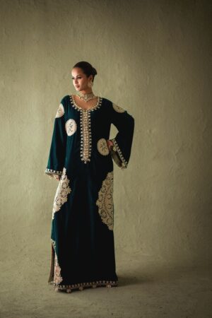 Pakistani Designer Velvet Kaftan