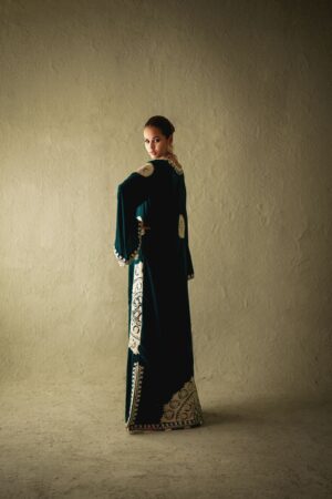Pakistani Designer Velvet Kaftan