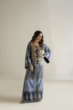 navy blue ajrak blue kaftan