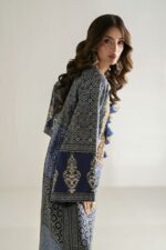 navy blue ajrak blue kaftan