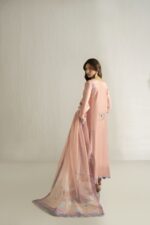 tea pink ferozi kurta set