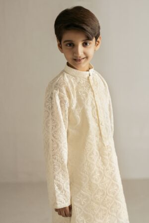 off-white kids kurta set