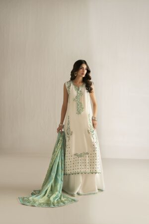 white ferozi dhaka pants set