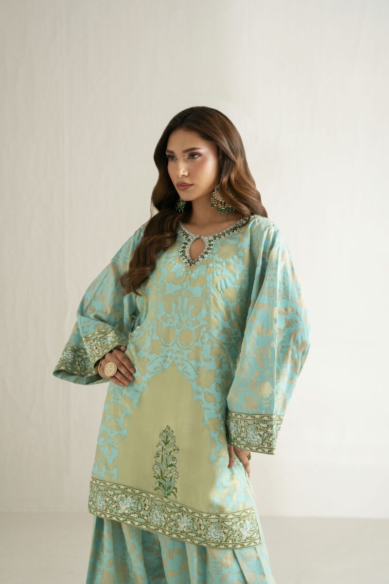 sea green ferozi co-ord set