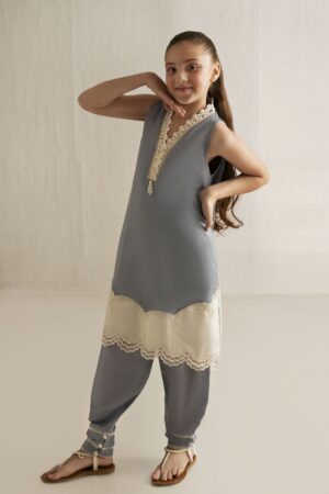 light blue kids suit