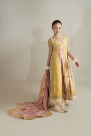 yellow kids anarkali