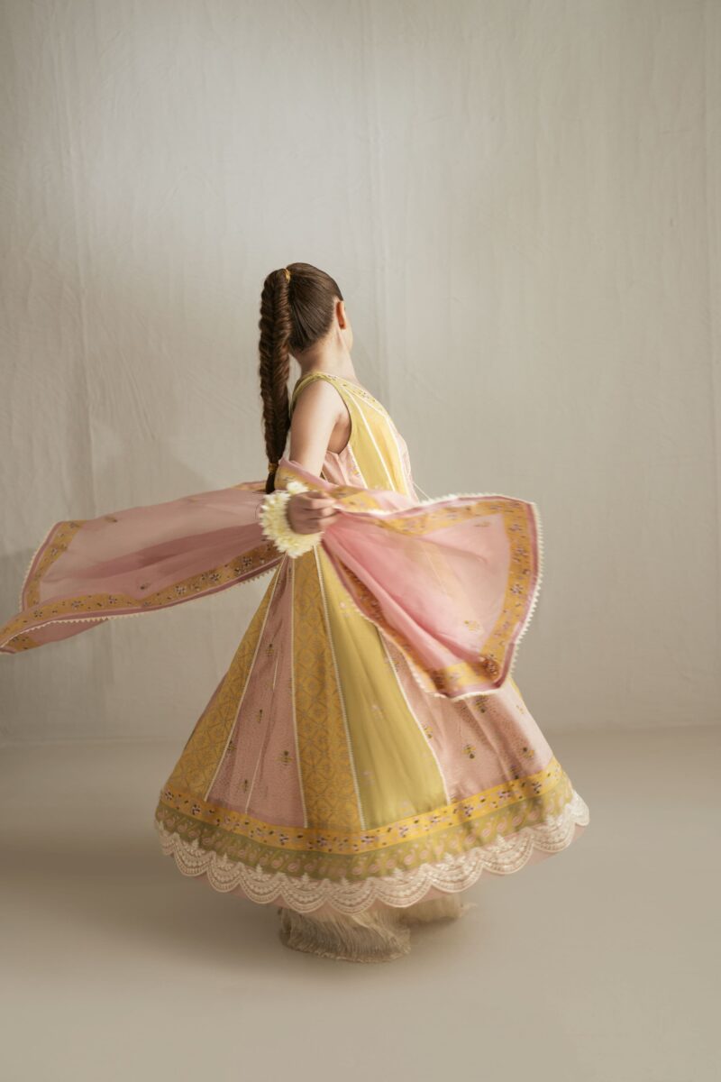 yellow kids anarkali