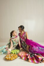 ferozi blue kids gharara set