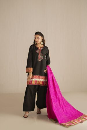 black pink kurta set