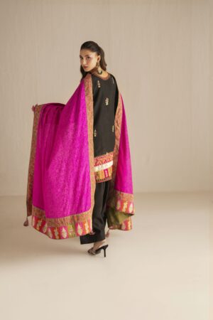 black pink kurta set