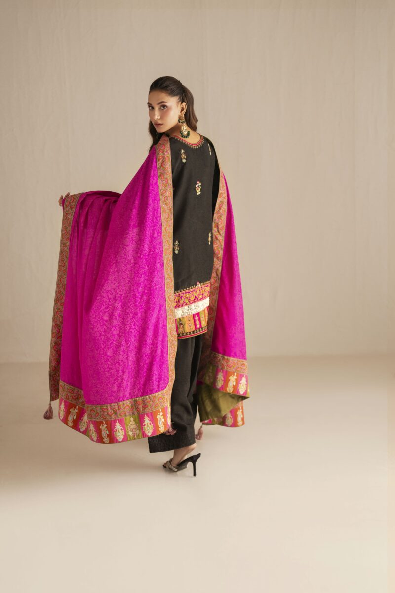 black pink kurta set