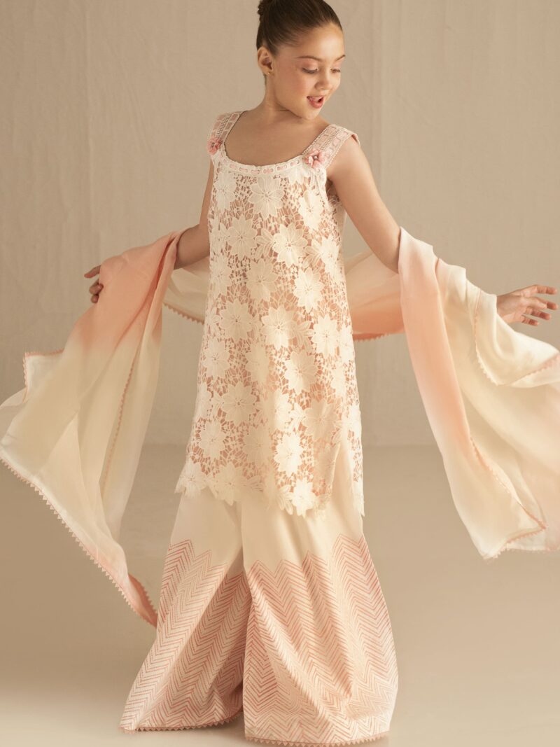Ivory Stripe & Blossom Set