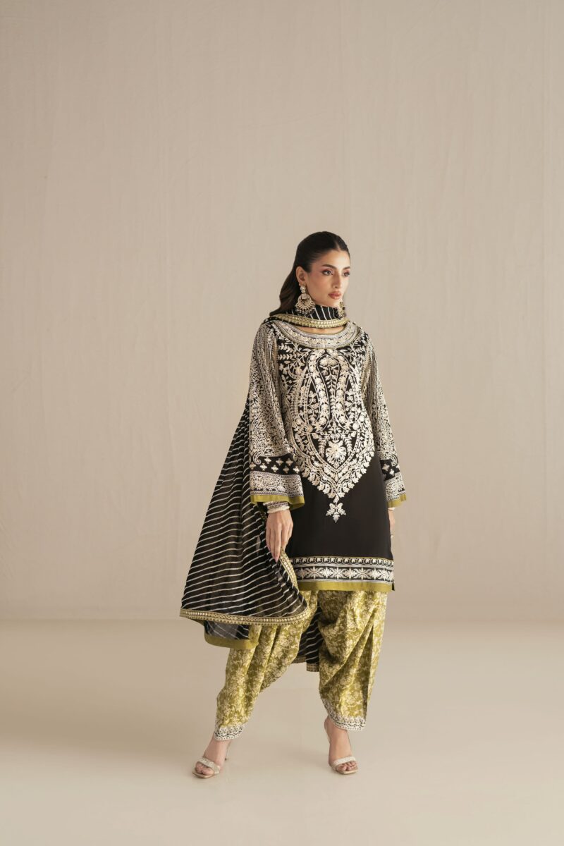 black green kurta set