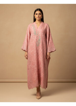 Rose Quartz Embroidered Kaftan