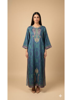 Lagoon Bloom Digital Print Kaftan
