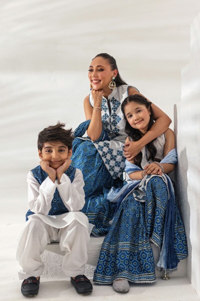 White Chikan Gharara Suit
