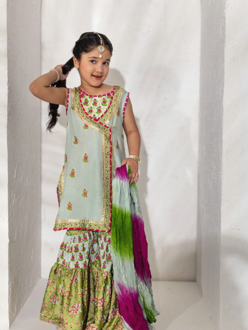 Sea Green Angrakha