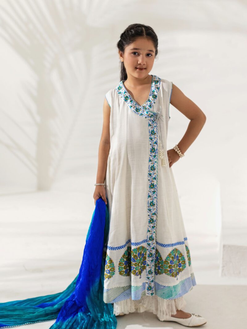 Ivory Peacock Anarkali