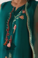 Raw Silk Embroidered Kurta