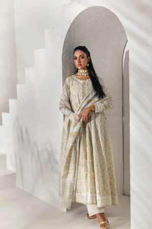Block Printed Lawn Anarkali