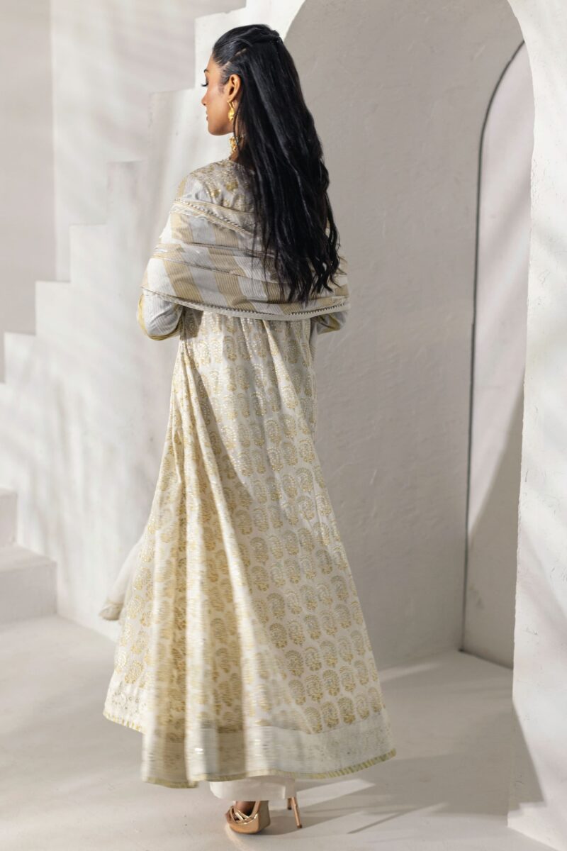 Block Printed Lawn Anarkali