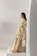SHK-1674 (2) Cream Organza Dupatta Suit