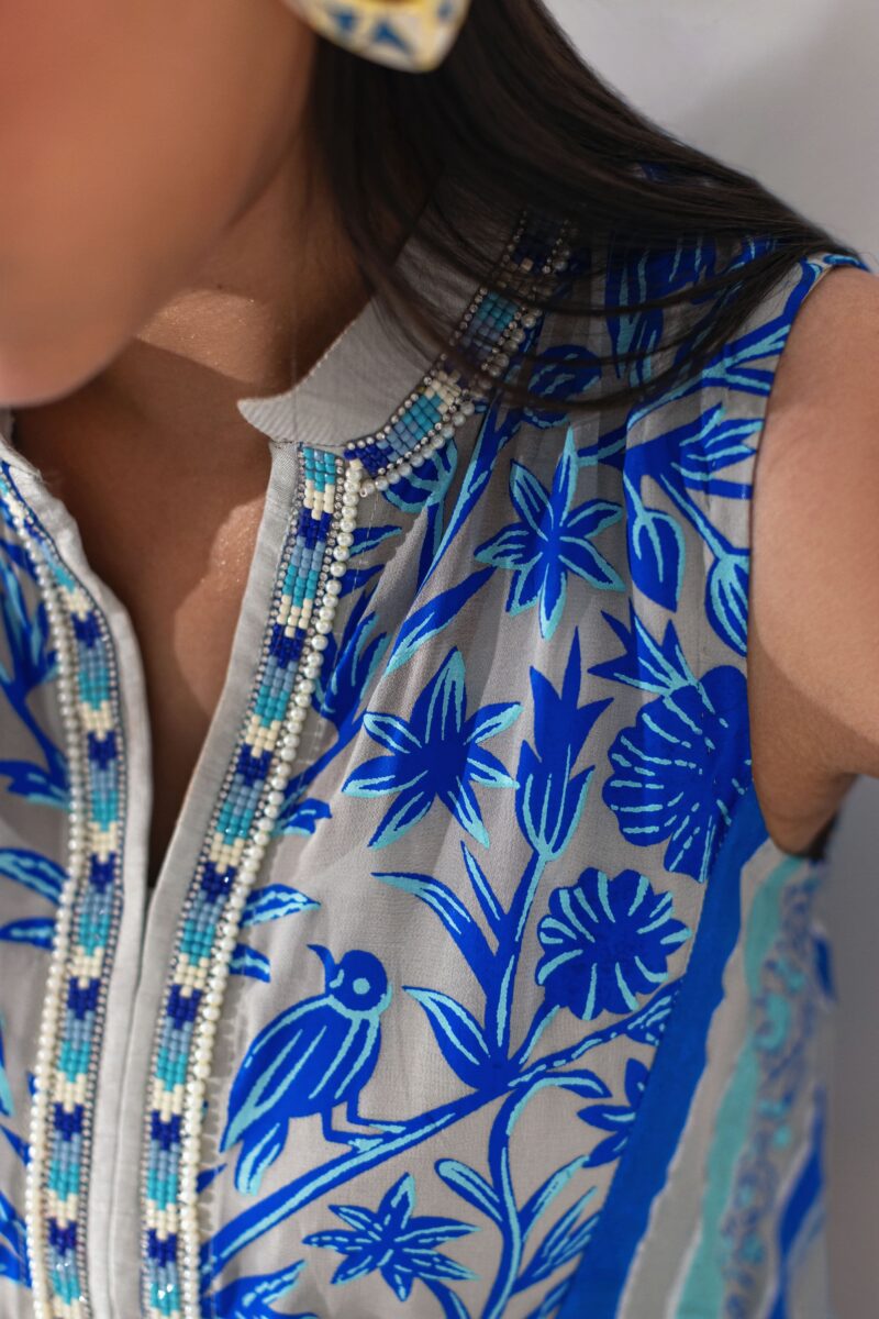 Printed Chiffon Kaftan