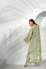 Mint Chiffon Embroidered Suit