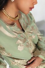 Mint Chiffon Embroidered Suit
