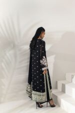 Black Embroidered Chiffon Suit