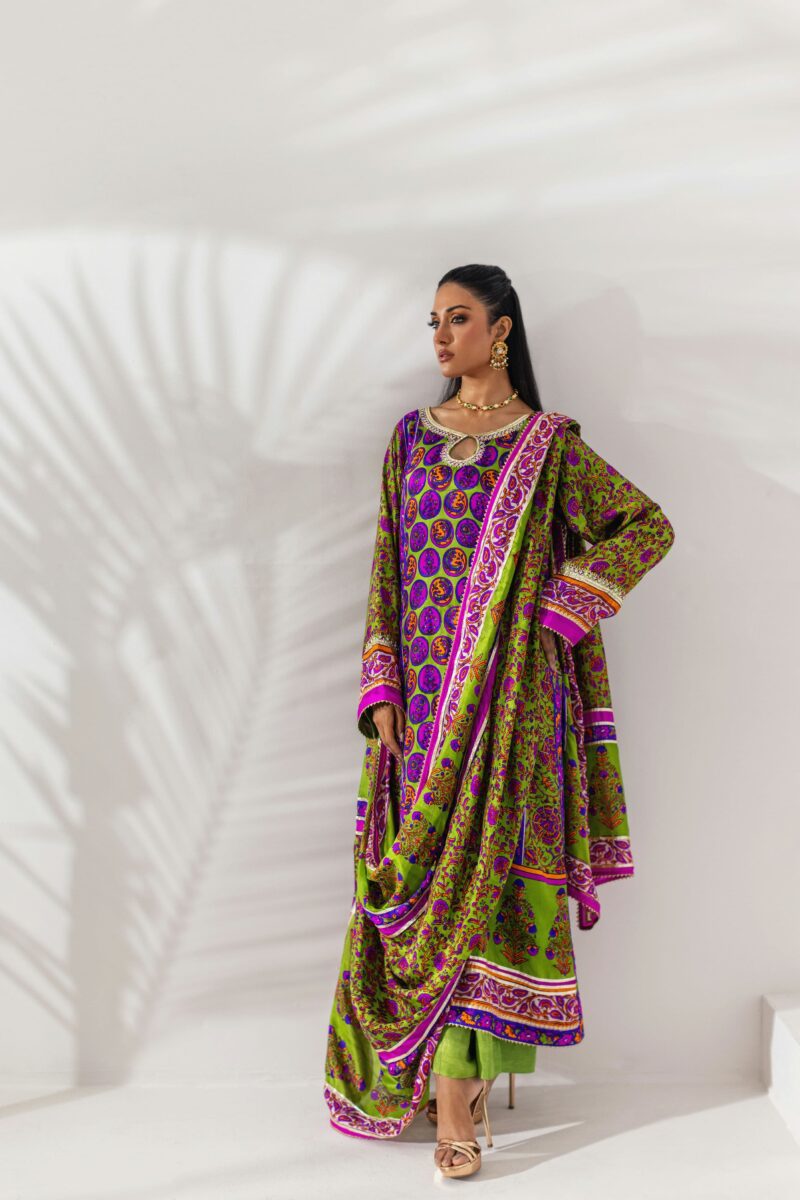 Silk Block Print Kaftan