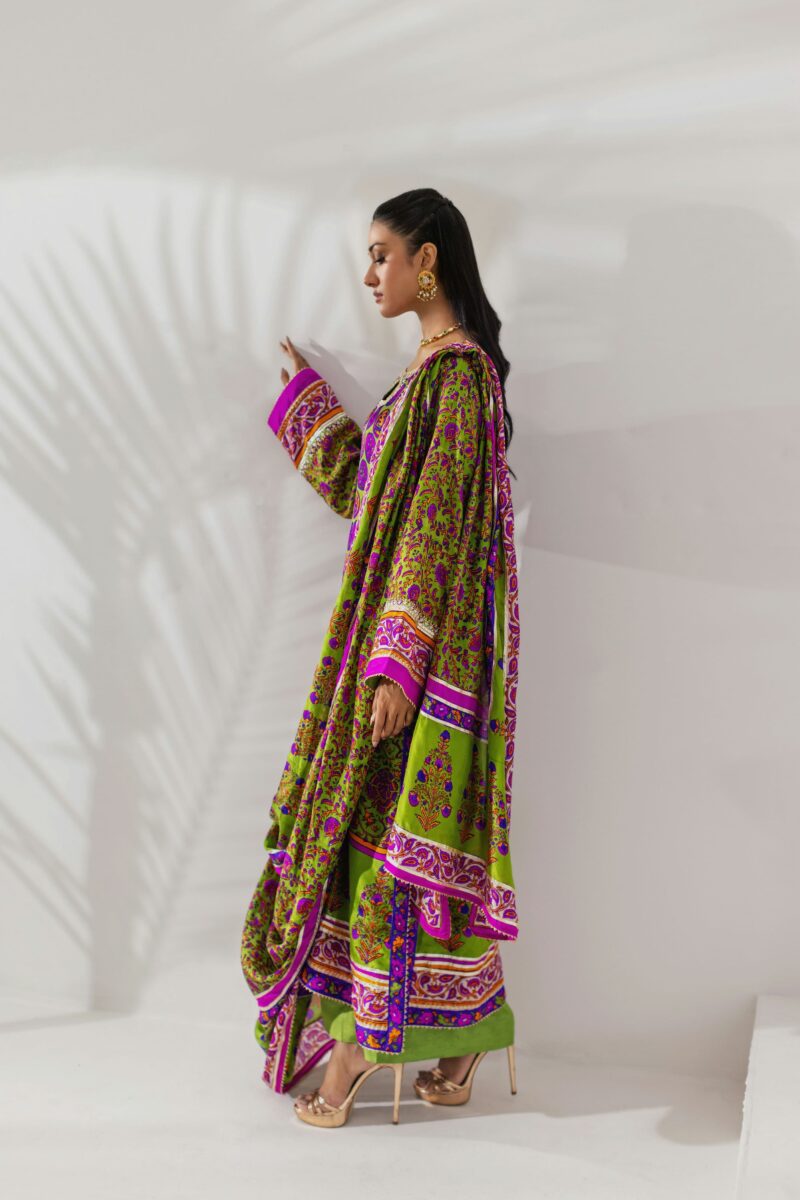 Silk Block Print Kaftan