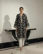 Black Embroidered Kurta Set