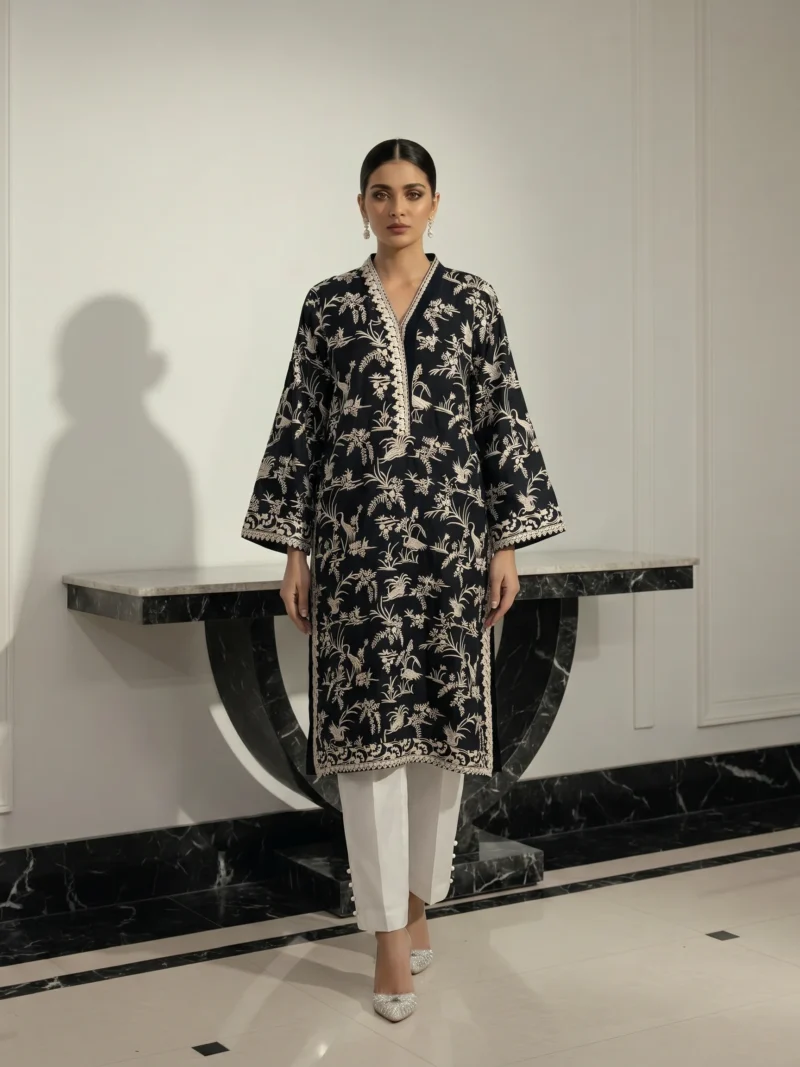 Midnight Flora Kurta Set