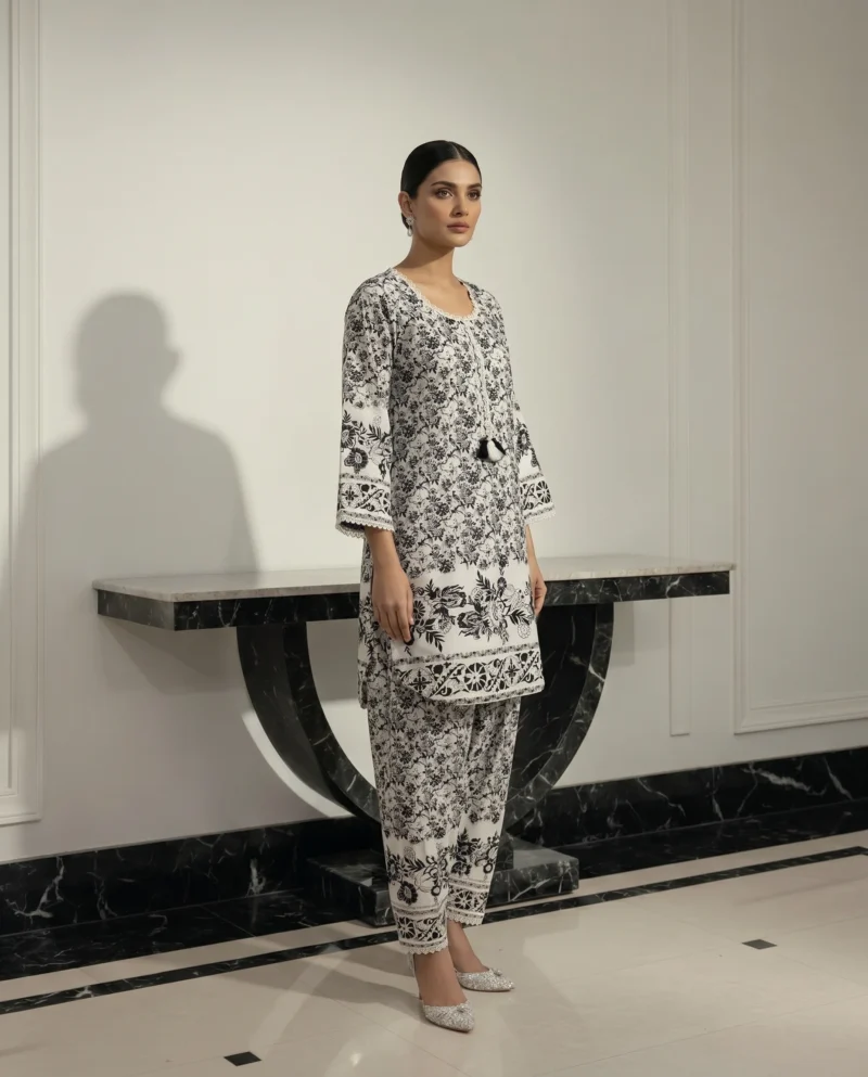 Monochrome Printed Co-ord Set