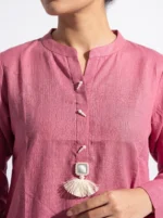 Generated Image August 03, 2026 - 6_52PM Rose Pink Linen Shirt & Barrel Shalwar
