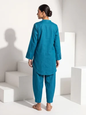 Sky Blue Linen Shirt & Barrel Shalwar